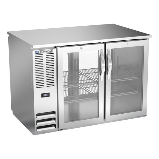 Beverage-Air BB48HC-FG-PT-S 48" Glass Door Back Bar Cooler