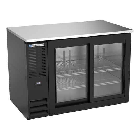 Beverage-Air BB48HC-F-GS-B 48" Glass Door Back Bar Cooler
