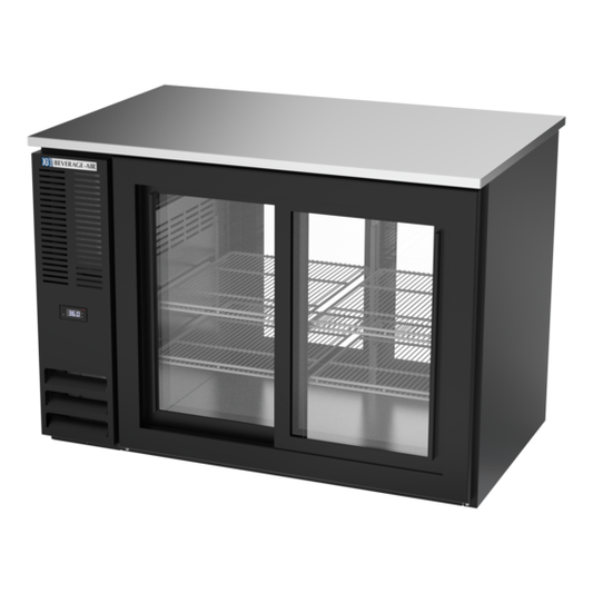 Beverage-Air BB48HC-F-GS-PT-B 48" Glass Door Back Bar Cooler