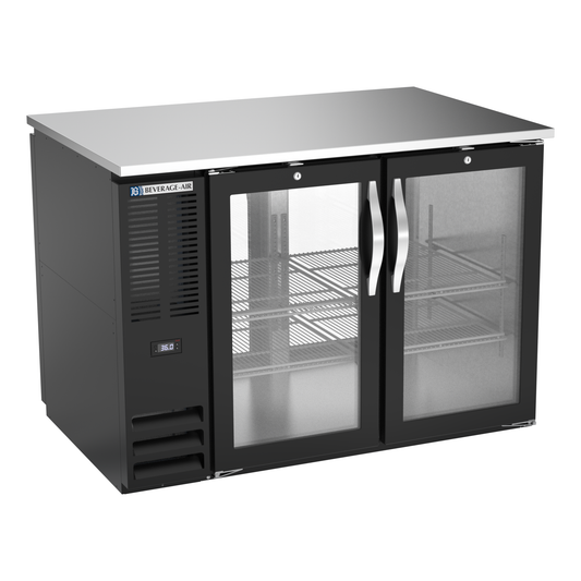 Beverage-Air BB48HC-G-PT-B 48" Glass Door Back Bar Cooler