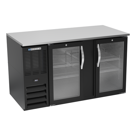 Beverage-Air BB58HC-FG-B 58" Glass Door Back Bar Cooler