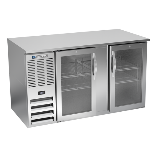 Beverage-Air BB58HC-FG-S 58" Glass Door Back Bar Cooler