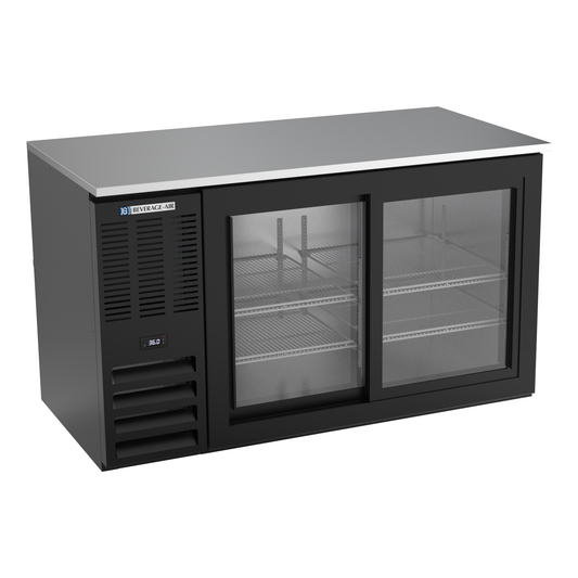 Beverage-Air BB58HC-F-GS-B 58" Glass Door Back Bar Cooler