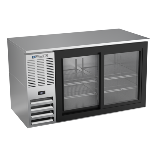 Beverage-Air BB58HC-F-GS-S 58" Glass Door Back Bar Cooler