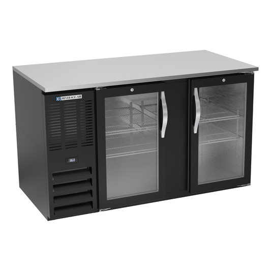 Beverage-Air BB58HC-G-B 58" Glass Door Back Bar Cooler