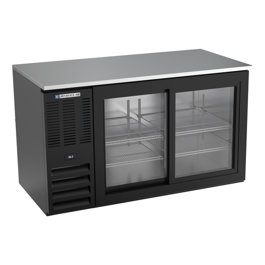 Beverage-Air BB58HC-GS-B 58" Glass Door Back Bar Cooler