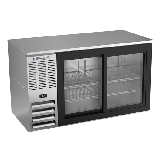 Beverage-Air BB58HC-GS-S 58" Glass Door Back Bar Cooler