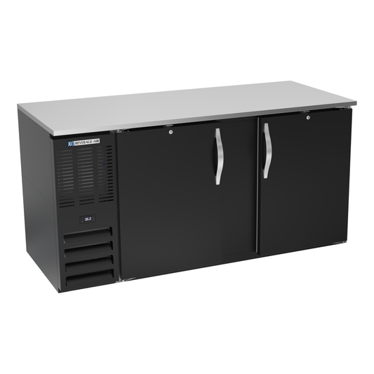 Beverage-Air BB68HC-B 68" Solid Door Back Bar Cooler