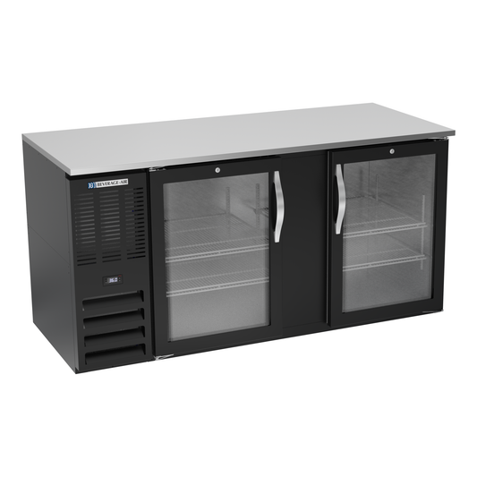 Beverage-Air BB68HC-FG-B 68" Glass Door Back Bar Cooler