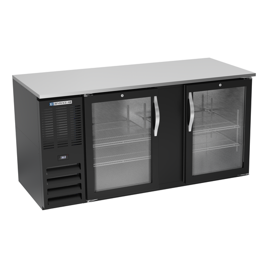 Beverage-Air BB68HC-G-B 68" Glass Door Back Bar Cooler
