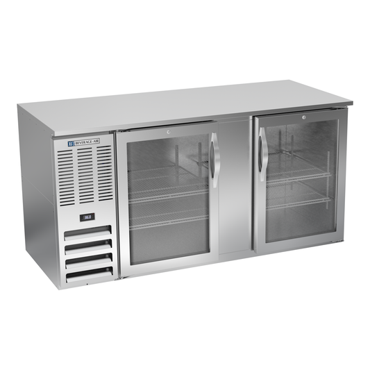 Beverage-Air BB68HC-G-S 68" Glass Door Back Bar Cooler