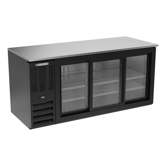 Beverage-Air BB72HC-F-GS-B 72" Glass Door Back Bar Cooler