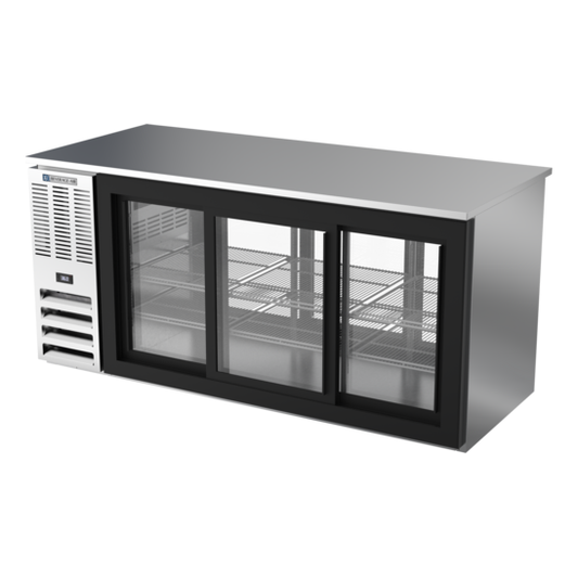 Beverage-Air BB72HC-F-GS-PT-S 72" Glass Door Back Bar Cooler