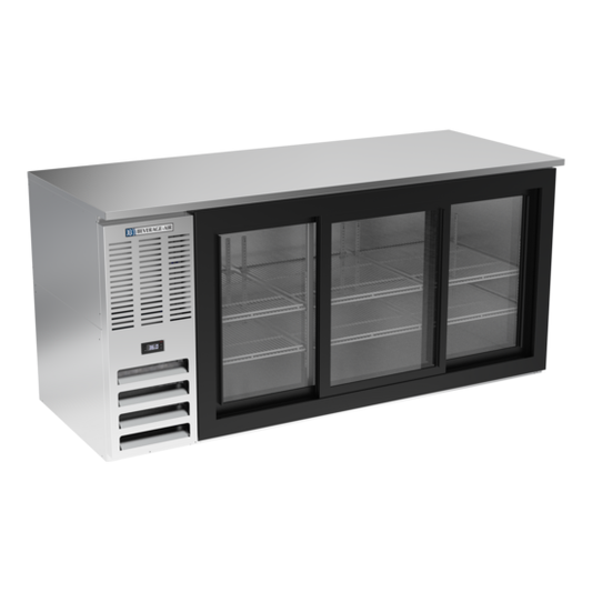 Beverage-Air BB72HC-F-GS-S 72" Glass Door Back Bar Cooler