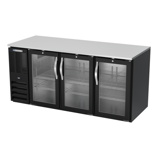 Beverage-Air BB72HC-G-B 72" Glass Door Back Bar Cooler