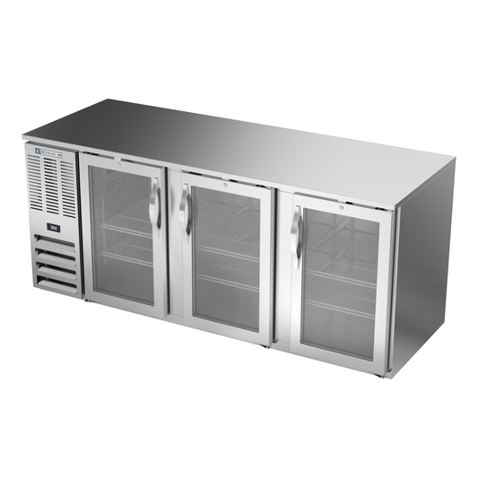 Beverage-Air BB78HC-FG-S 78" Glass Door Back Bar Cooler
