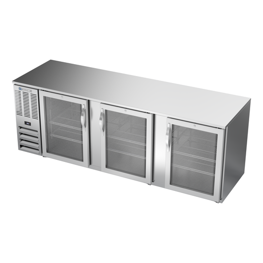 Beverage-Air BB94HC-FG-S 94" Glass Door Back Bar Cooler
