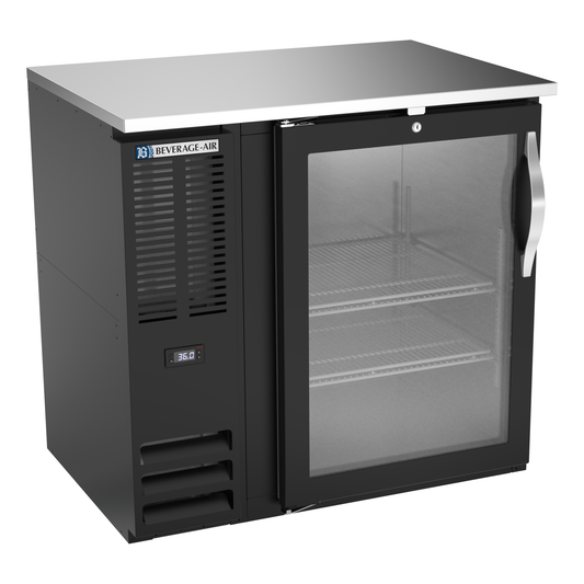 Beverage-Air BBN36HC-FG-B 36" Glass Door Back Bar Cooler