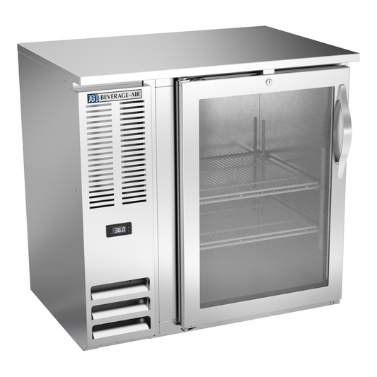 Beverage-Air BBN36HC-G-S 36" Glass Door Back Bar Cooler