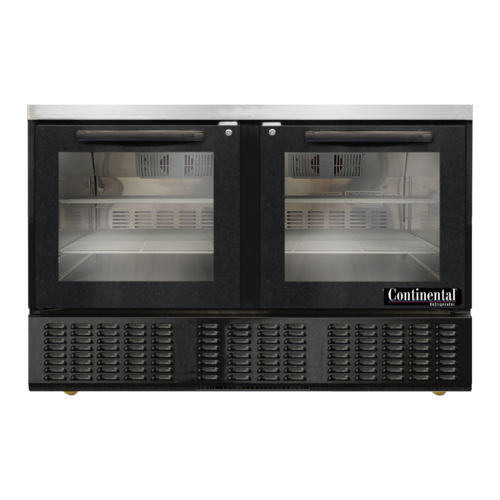 Continental Refrigerator UCF48NGD-B 48" Solid Door Back Bar Cooler