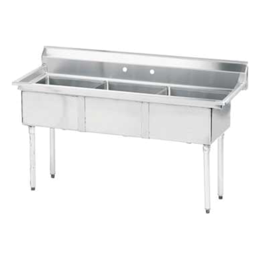 Advance Tabco FE-3-1620-X 53" Compartment Sink