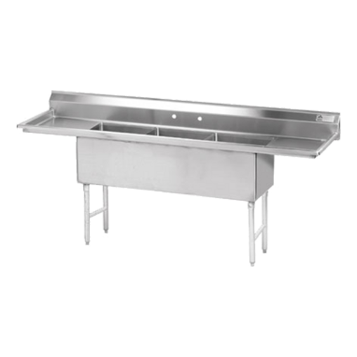 Advance Tabco FS-3-3030-24RL 138" Compartment Sink
