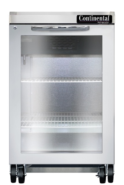 Continental Refrigerator BB24NSSGD 24" Solid Door Back Bar Cooler