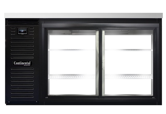 Continental Refrigerator BB59NSGDPT 59" Solid Door Back Bar Cooler