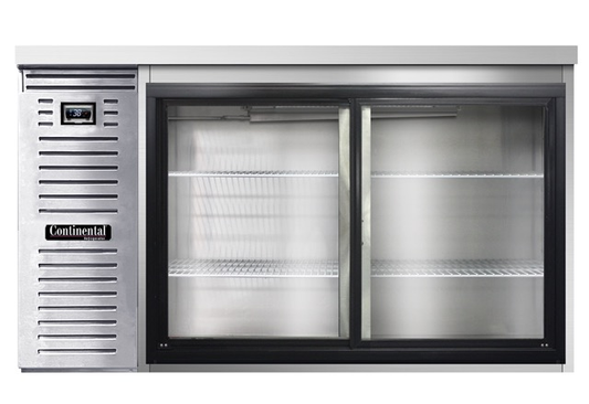 Continental Refrigerator BB59NSSSGD 59" Solid Door Back Bar Cooler