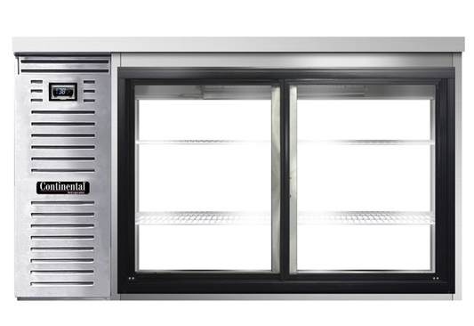 Continental Refrigerator BB59NSSSGDPT 59" Solid Door Back Bar Cooler