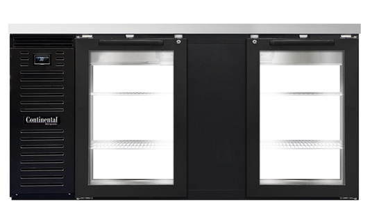 Continental Refrigerator BB69NGDPT 69" Solid Door Back Bar Cooler