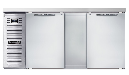 Continental Refrigerator BB69NSS 69" Solid Door Back Bar Cooler