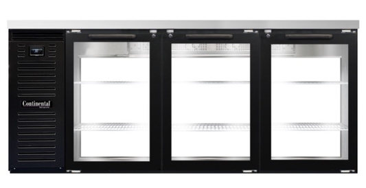 Continental Refrigerator BB79NGDPT 79" Solid Door Back Bar Cooler