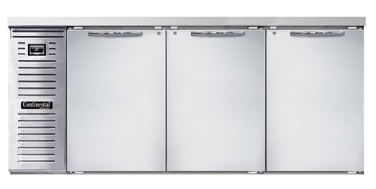 Continental Refrigerator BB79NSS 79" Solid Door Back Bar Cooler