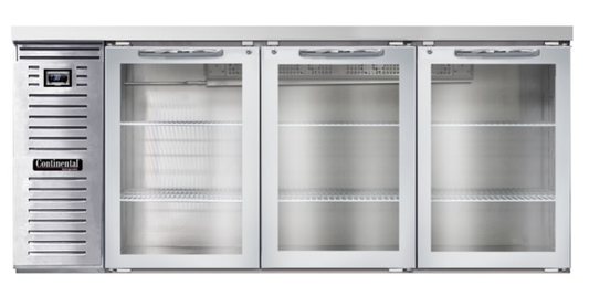 Continental Refrigerator BB79NSSGD 79" Solid Door Back Bar Cooler