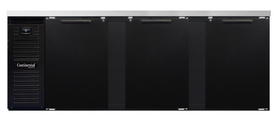 Continental Refrigerator BB90N 90" Solid Door Back Bar Cooler