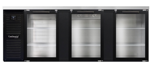 Continental Refrigerator BB90NGD 90" Solid Door Back Bar Cooler