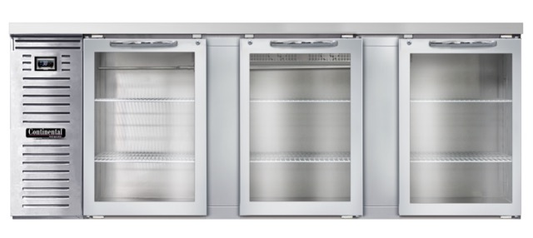 Continental Refrigerator BB90NSSGD 90" Solid Door Back Bar Cooler