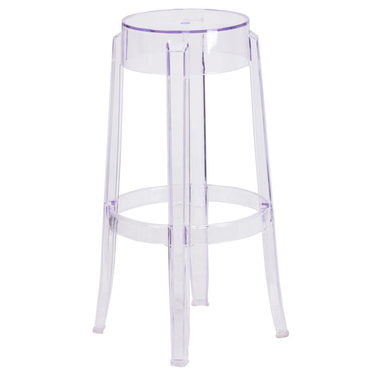 Flash Furniture FH-118-APC2-GG 29.75" High Transparent Barstool - Restaurant & Bar Furniture - Main view