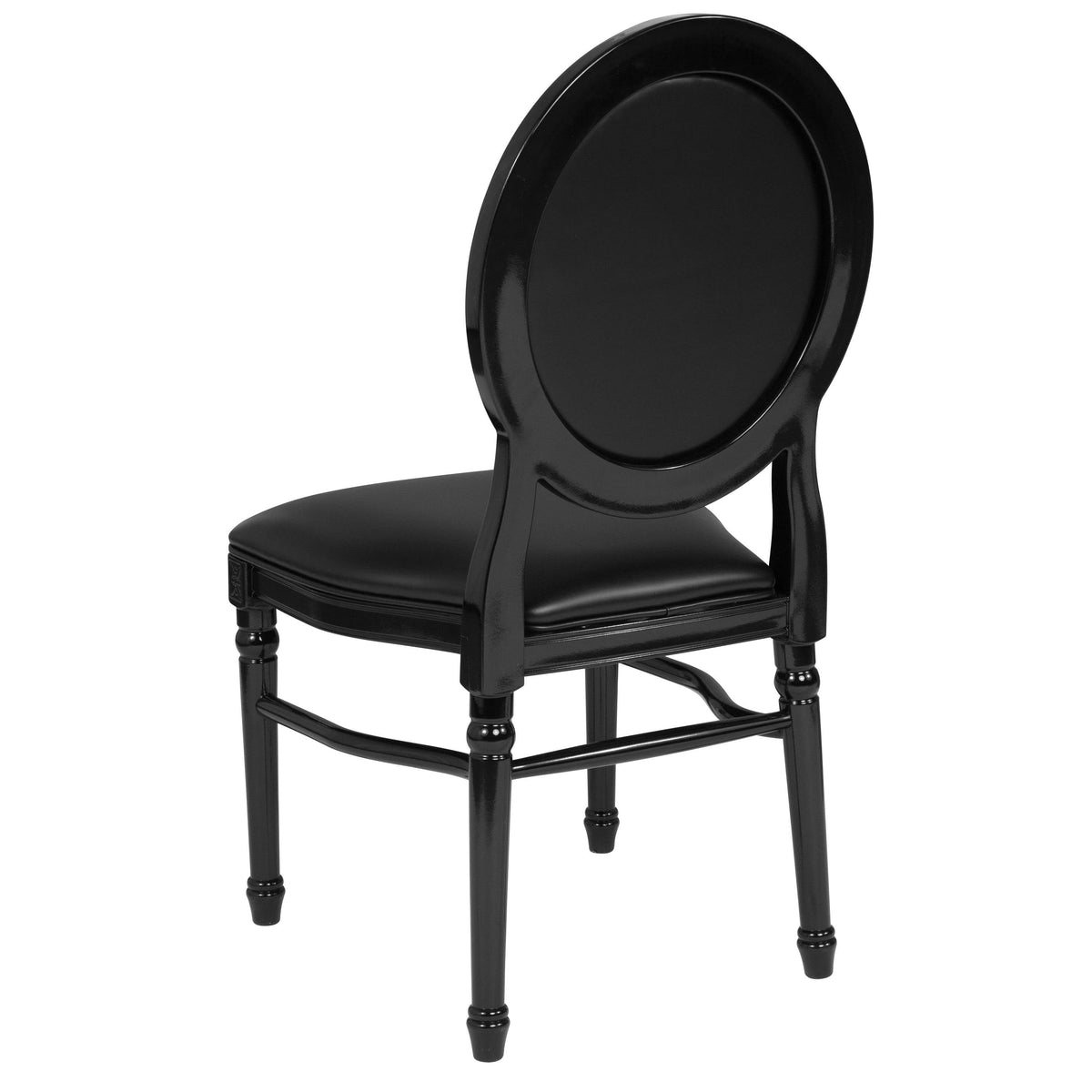 Flash Furniture LE-B-B-T-MON-GG 900 lb. Capacity King Louis Chair w/ Tufted Back, Black Vinyl Seat & Black Frame - View 5