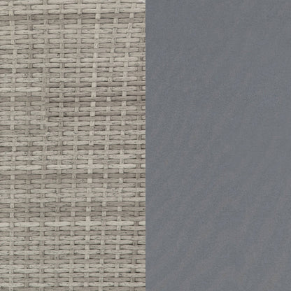 Flash Furniture LTS-0422-GY-GY-GG Indoor/Outdoor Wicker Rattan Recliner with Flip-Up Side Table in Gray (Gray Cushions/Gray Frame) - Material detail
