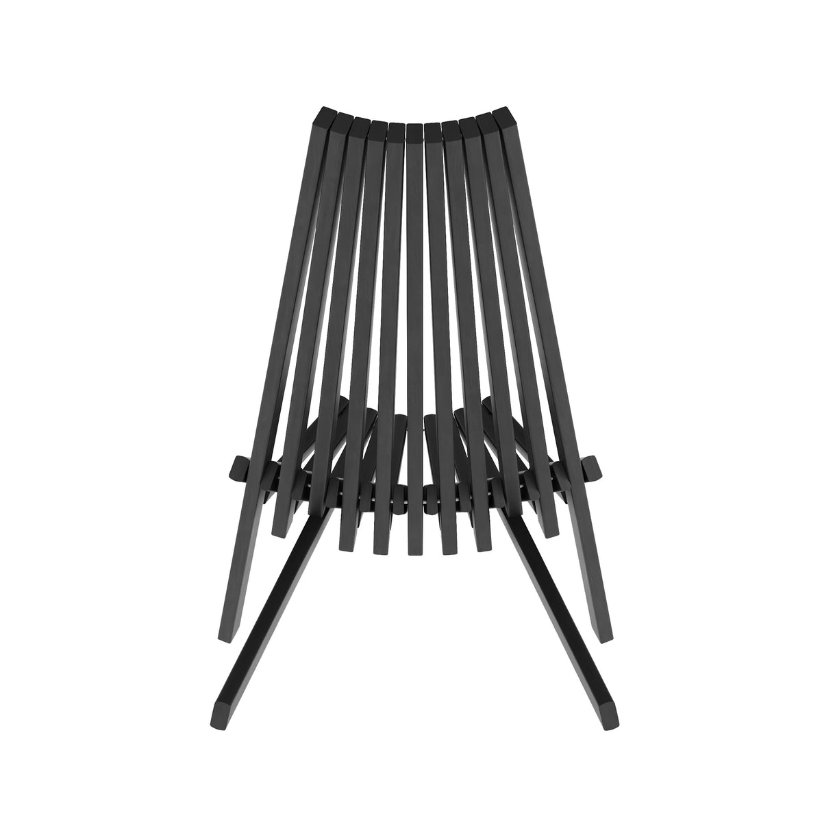 Flash Furniture LTS-0441-BK-GG Commercial Indoor/Outdoor Low Profile Acacia Wood Patio Folding Chair in Black - View 6