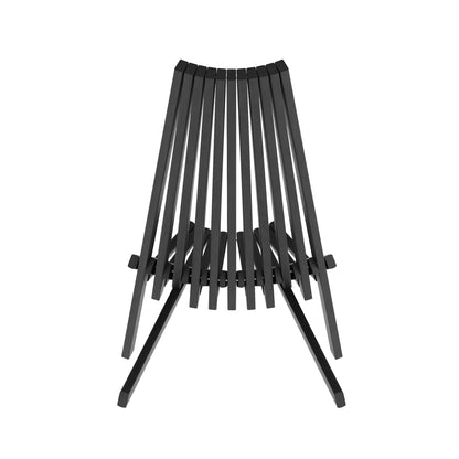Flash Furniture LTS-0441-BK-GG Commercial Indoor/Outdoor Low Profile Acacia Wood Patio Folding Chair in Black - View 6
