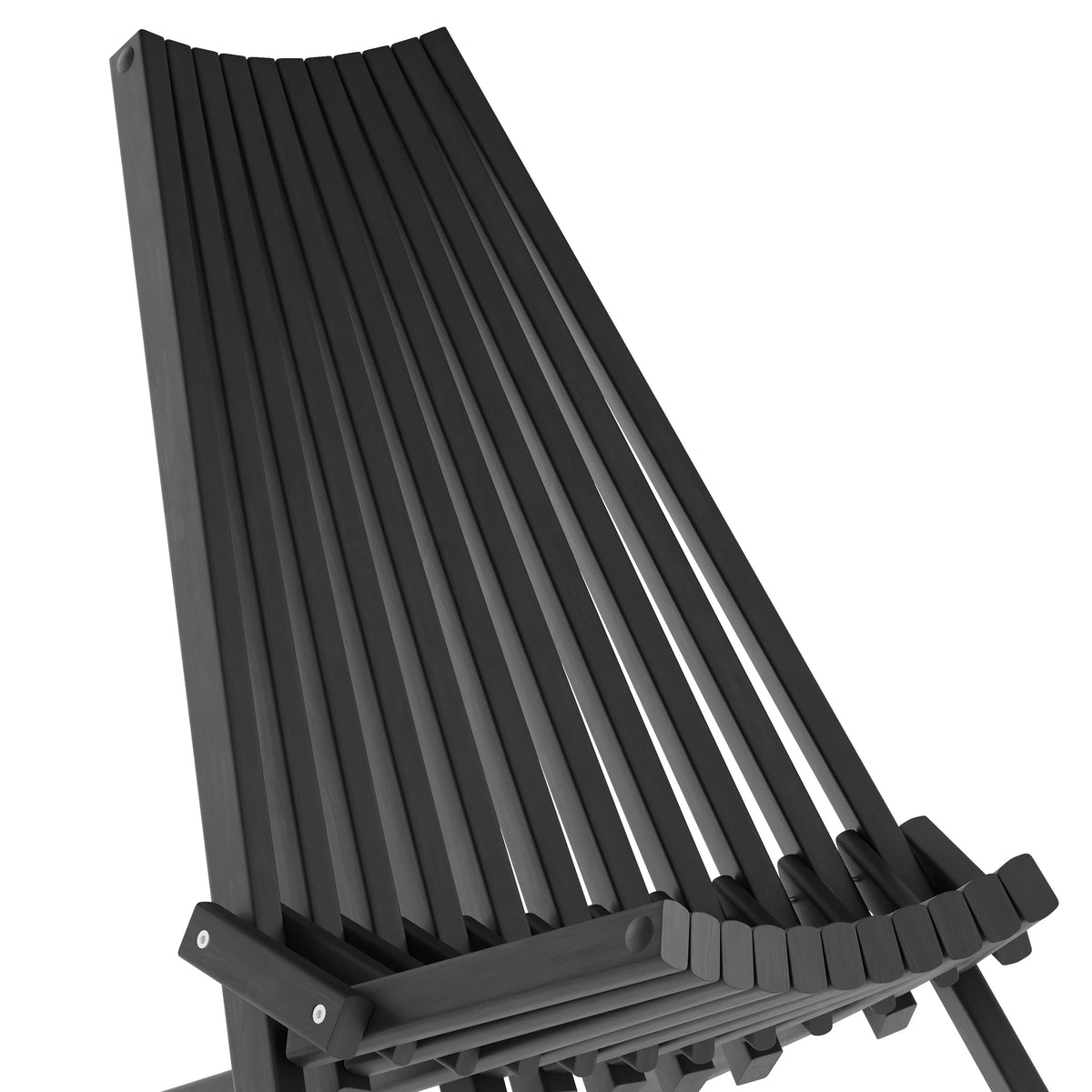 Flash Furniture LTS-0441-BK-GG Commercial Indoor/Outdoor Low Profile Acacia Wood Patio Folding Chair in Black - View 7