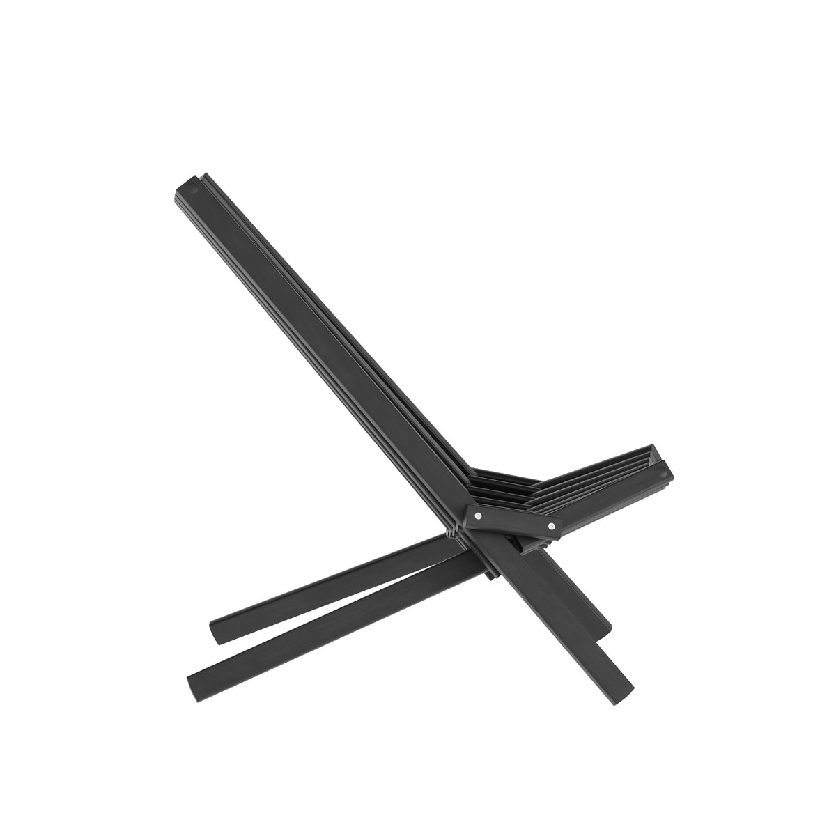 Flash Furniture LTS-0441-BK-GG Commercial Indoor/Outdoor Low Profile Acacia Wood Patio Folding Chair in Black - View 8