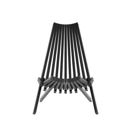 Flash Furniture LTS-0441-BK-GG Commercial Indoor/Outdoor Low Profile Acacia Wood Patio Folding Chair in Black - View 9