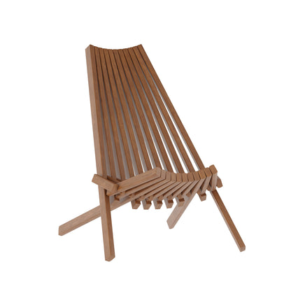 Flash Furniture LTS-0441-BR-GG Commercial Indoor/Outdoor Low Profile Acacia Wood Patio Folding Chair in Brown - Main view