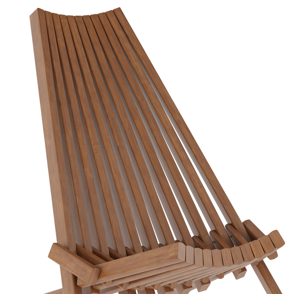 Flash Furniture LTS-0441-BR-GG Commercial Indoor/Outdoor Low Profile Acacia Wood Patio Folding Chair in Brown - View 7