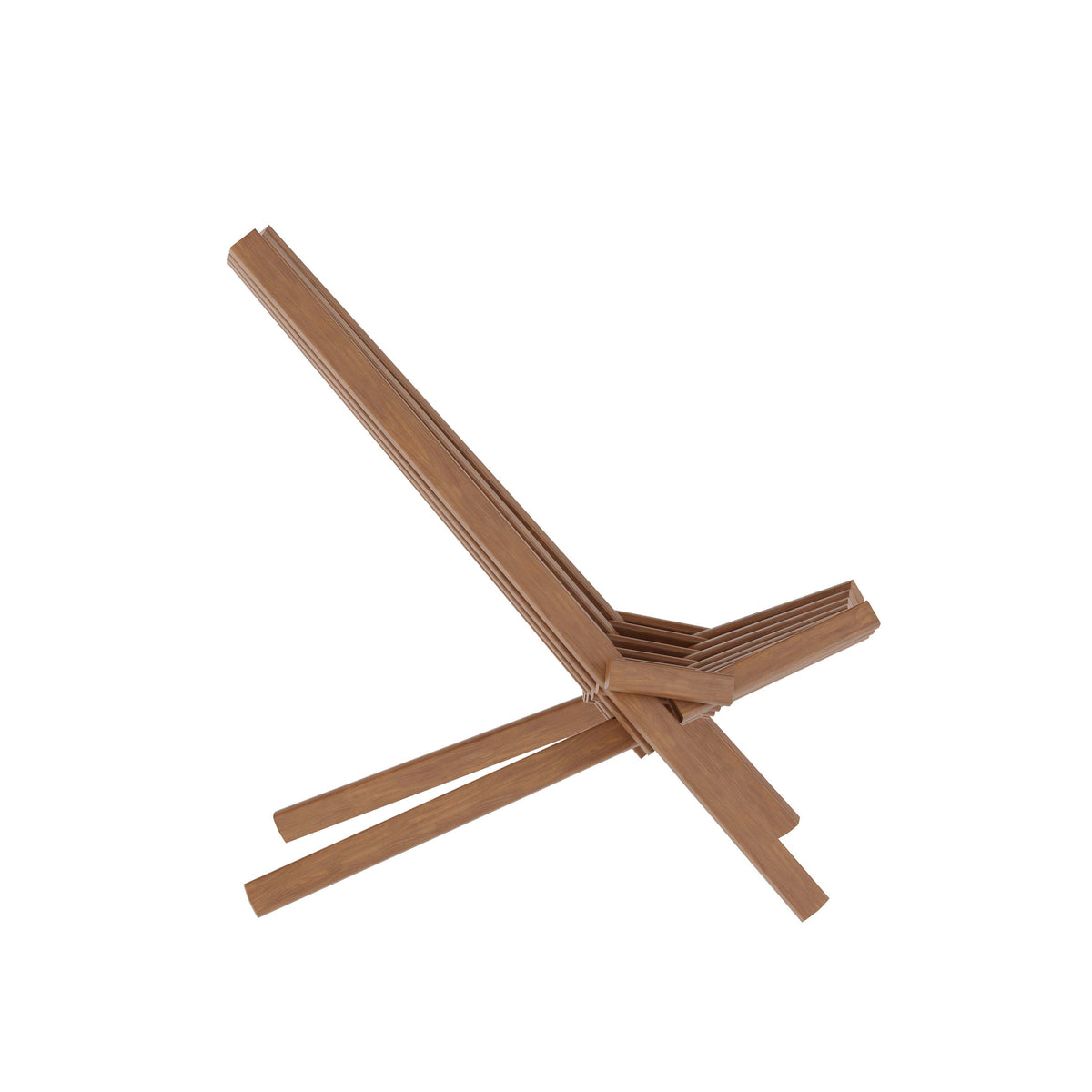 Flash Furniture LTS-0441-BR-GG Commercial Indoor/Outdoor Low Profile Acacia Wood Patio Folding Chair in Brown - View 8