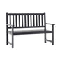 Flash Furniture LTS-0525-BK-GG Commercial Indoor/Outdoor 2-Person Patio Acacia Wood Bench Loveseat in Black - Main view